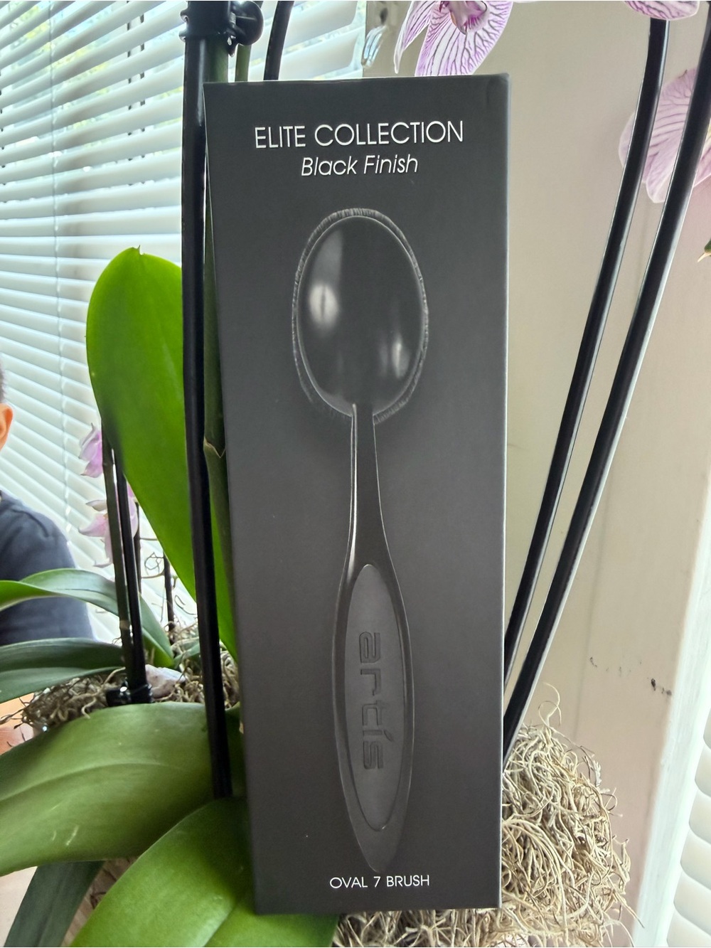 Elite Collection Black Finish Oval 7 Brush